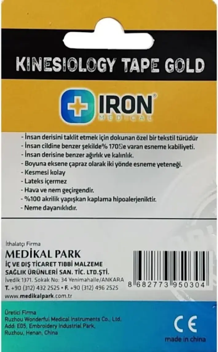 Iron Kınesıolo Tape Gold