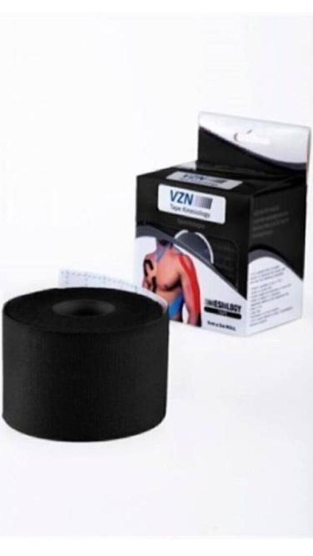 Vzn Sporttape Siyah Kinezyo Bandı Sporcu Kas Bandı 5cmx5mt