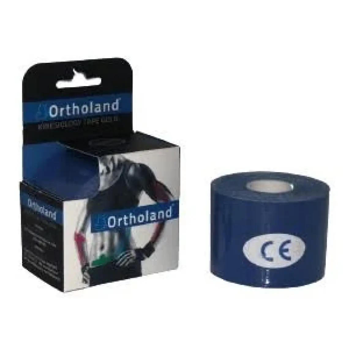 Ortholand Koyu Mavi Renk Kinesio Bandı, Spor Kas Ağrı 5cm*5mt
