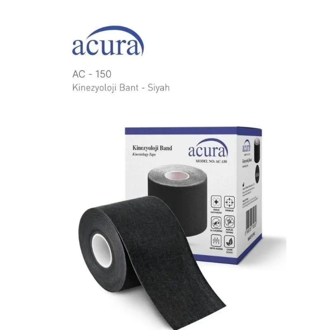 Acura AC-150 Yüz & Vücut Uyumlu Hipoalerjenik Kinesio Tape 5m x 5cm