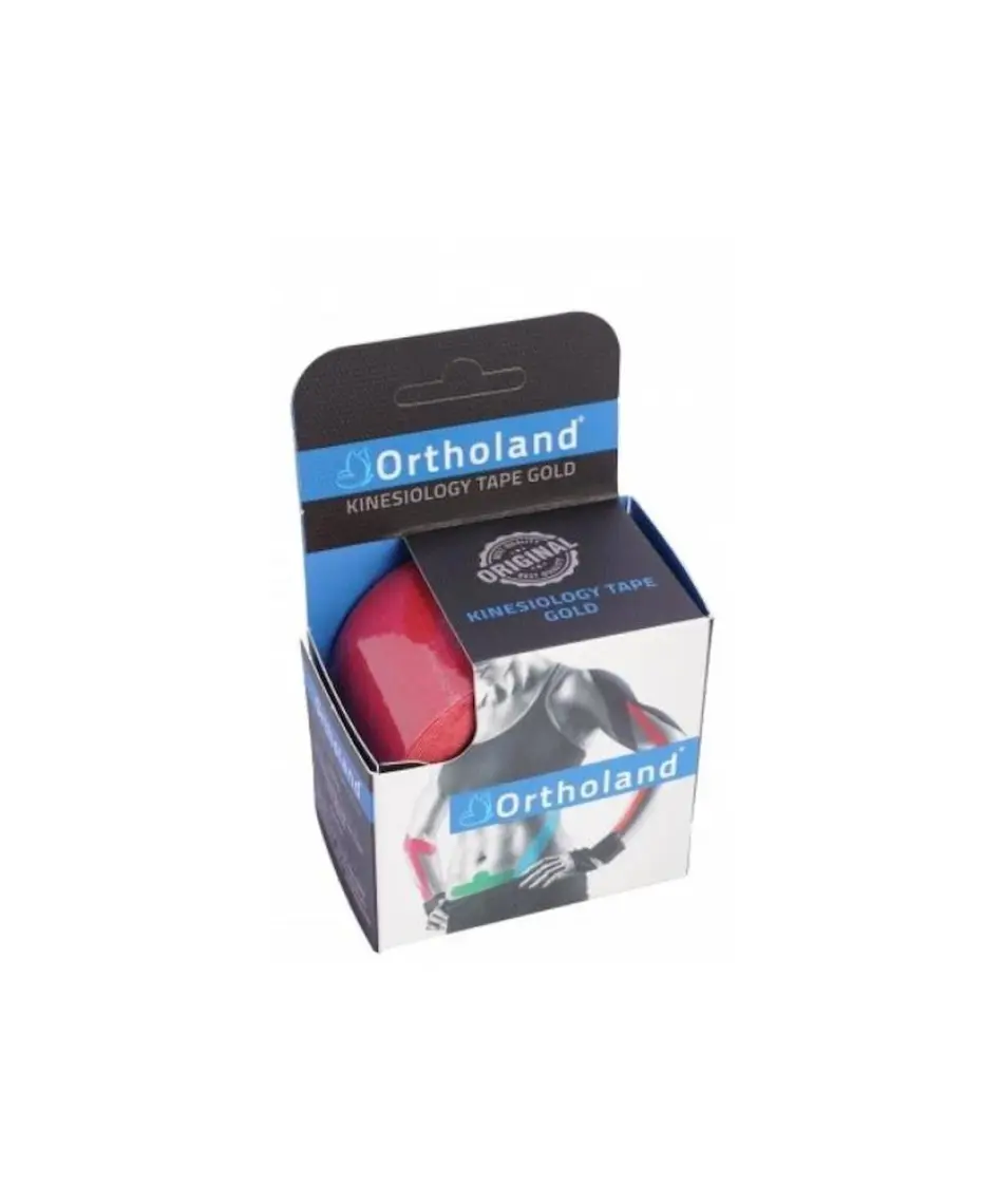Ortholand Kırmızı Renk Kinesio Bandı, Spor Kas Ağrı 5cm*5mt
