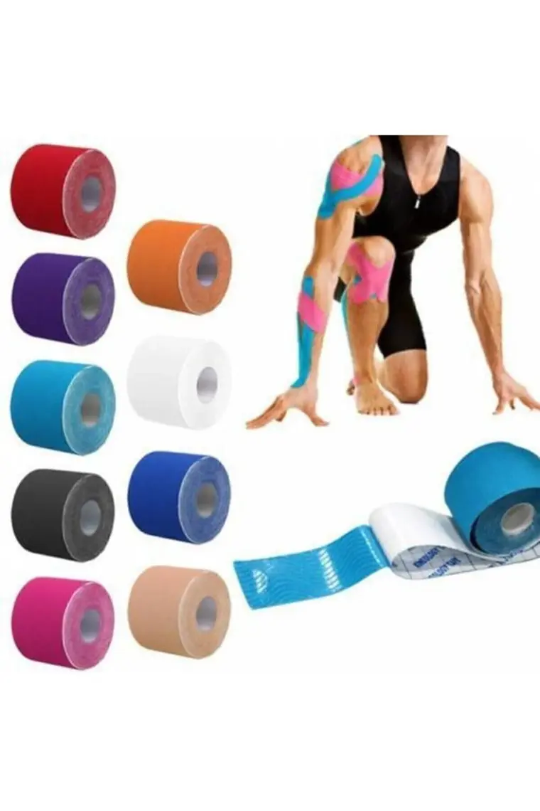 Ortholand Kırmızı Renk Kinesio Bandı, Spor Kas Ağrı 5cm*5mt