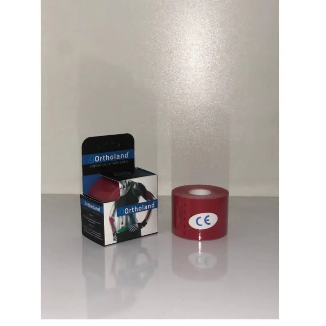 Ortholand Kırmızı Renk Kinesio Bandı, Spor Kas Ağrı 5cm*5mt
