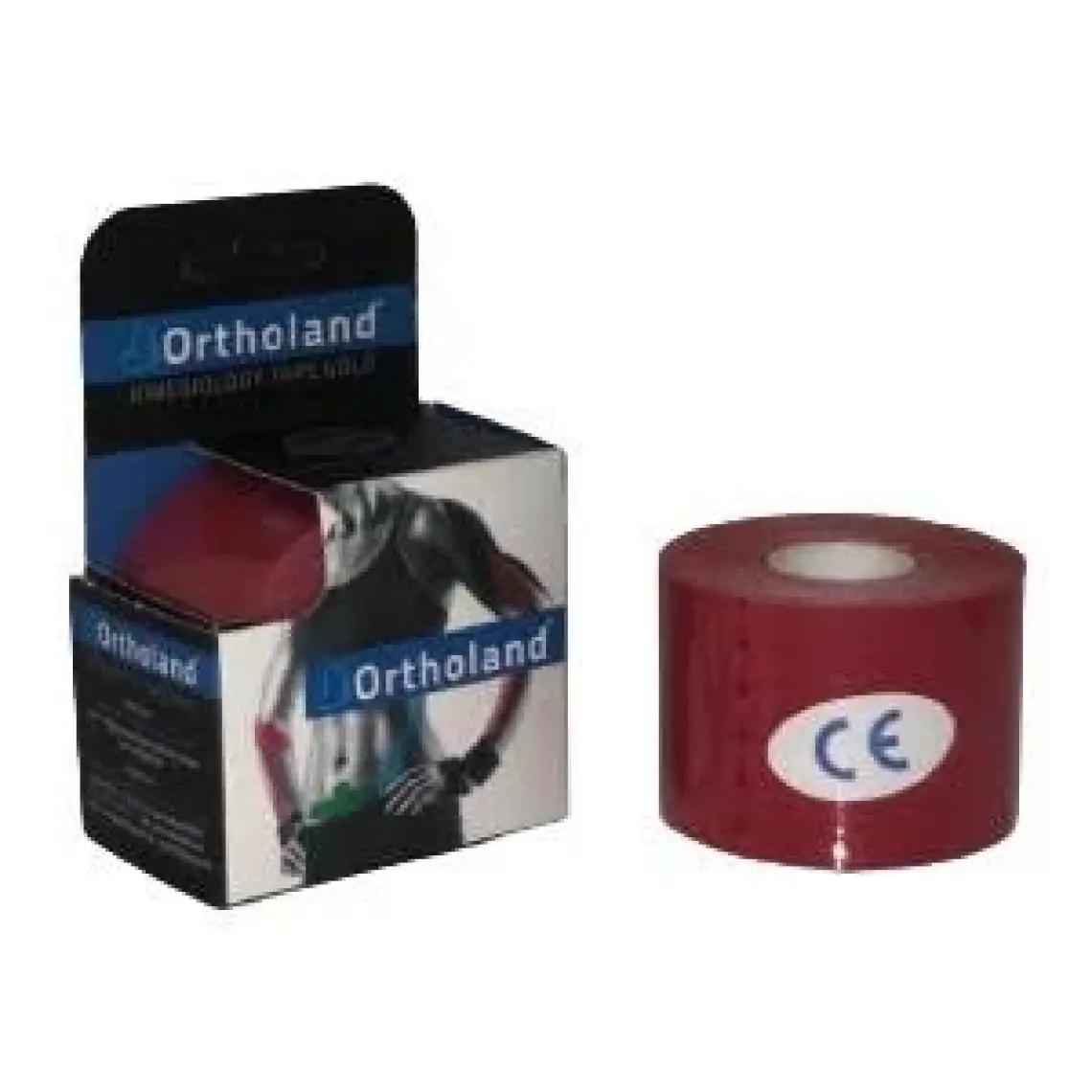 Ortholand Kırmızı Renk Kinesio Bandı, Spor Kas Ağrı 5cm*5mt