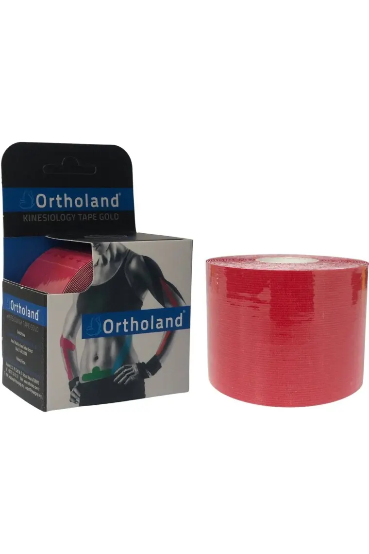 Ortholand Kırmızı Renk Kinesio Bandı, Spor Kas Ağrı 5cm*5mt
