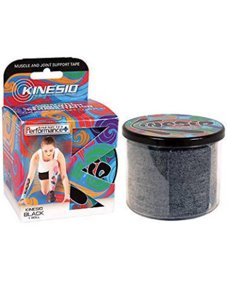 Kinesio Tape Tex Performance + 5 cm x 5 m Logolu Band Siyah