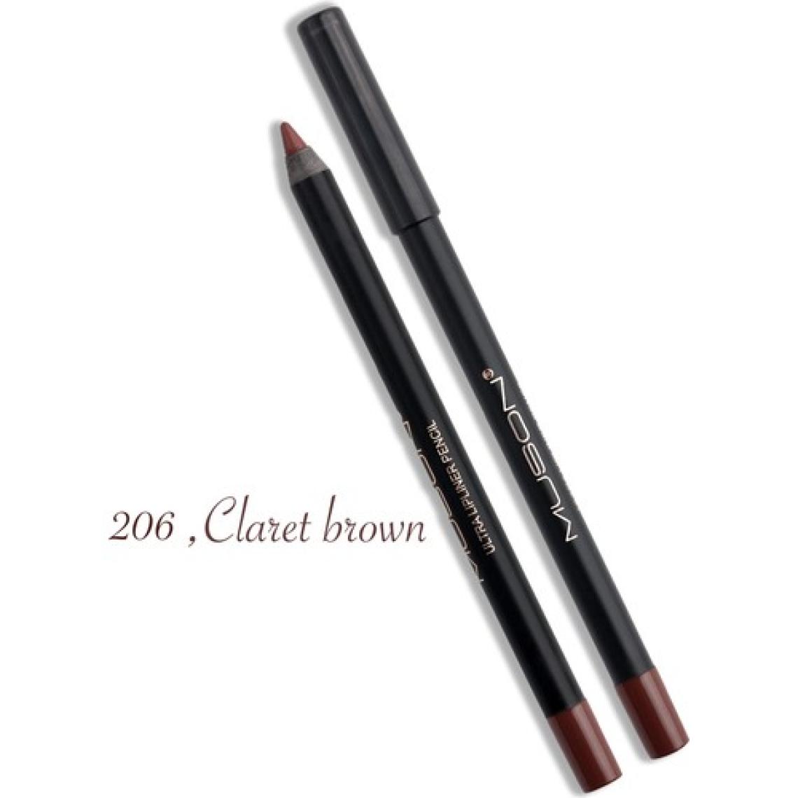 Muson Claret Brown Dudak Kalemi - Mat, Yoğun Pigmentli, Uzun Süre Kalıcı, 1 Adet