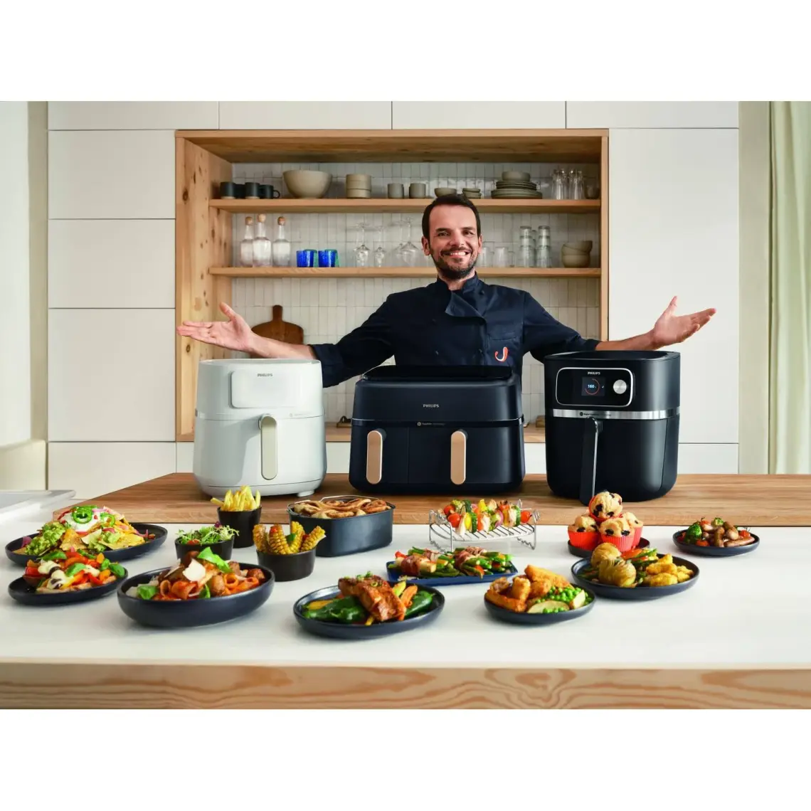 Philips HD9285/96 5000 Serisi Airfryer XXL Connected, 7,2 l (1,4 kg), Rapid Air Teknolojisi, Pişirme ve Izgara Aksesuarları,