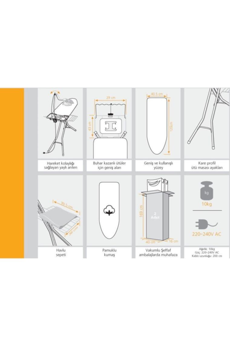 Ütü Masası New Rose Askı Aparatlı