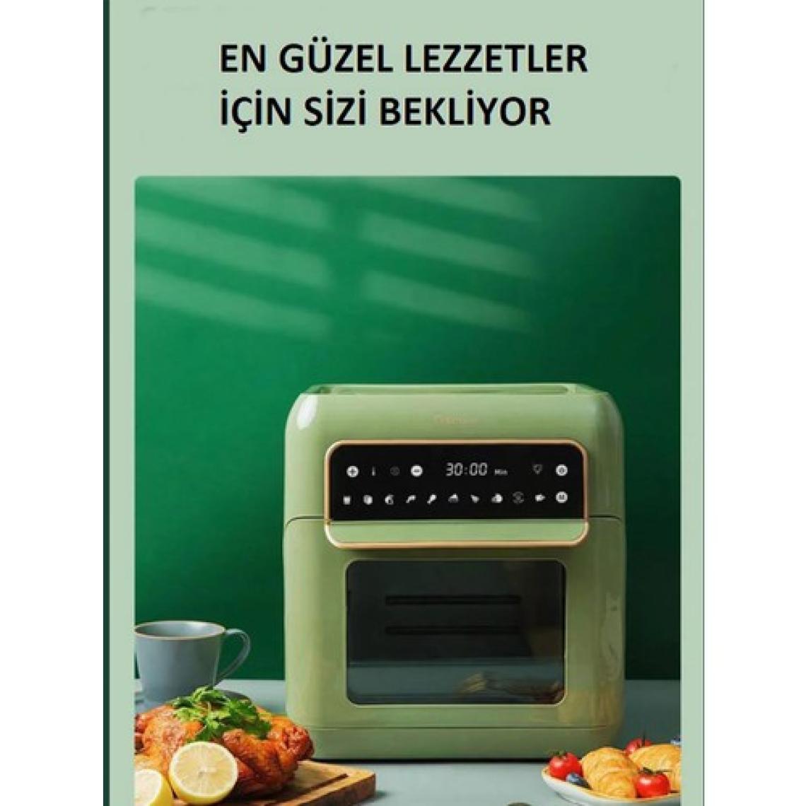 Hutt OA10 Airfryer Yeşil Fritöz 10 Lt
