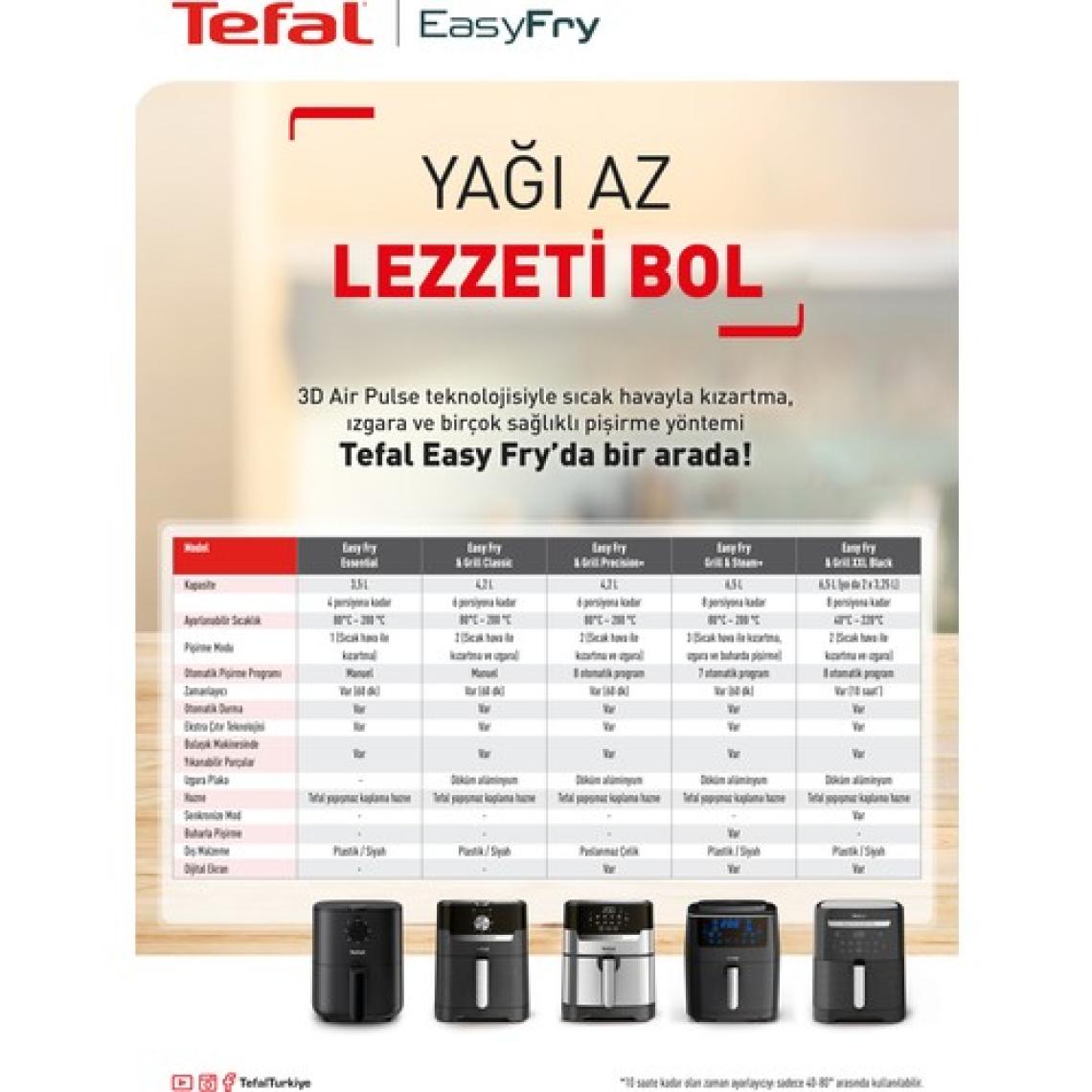 Tefal Easy Fry & Grill 2'si 1 Arada 6,5 Litre XXL Az Yağlı Fritöz - 4300009190