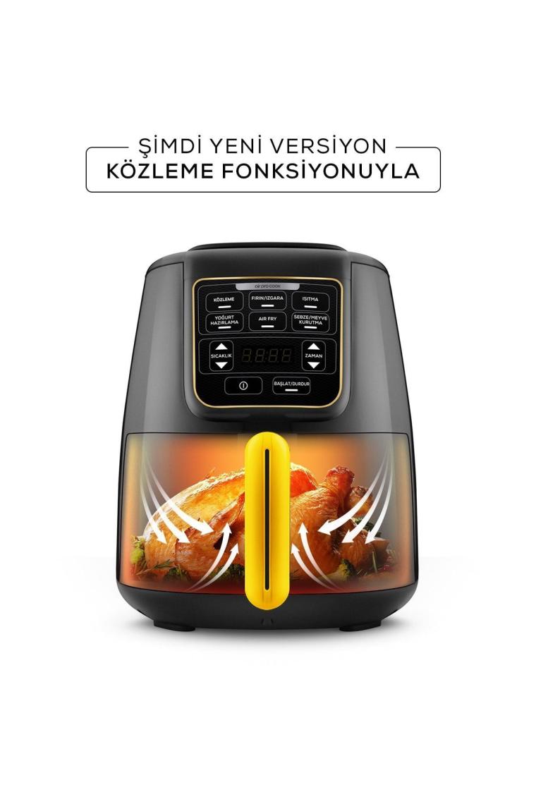 Karaca Air Pro Cook Köz XL Airfryer Black Shine 4 Kişilik