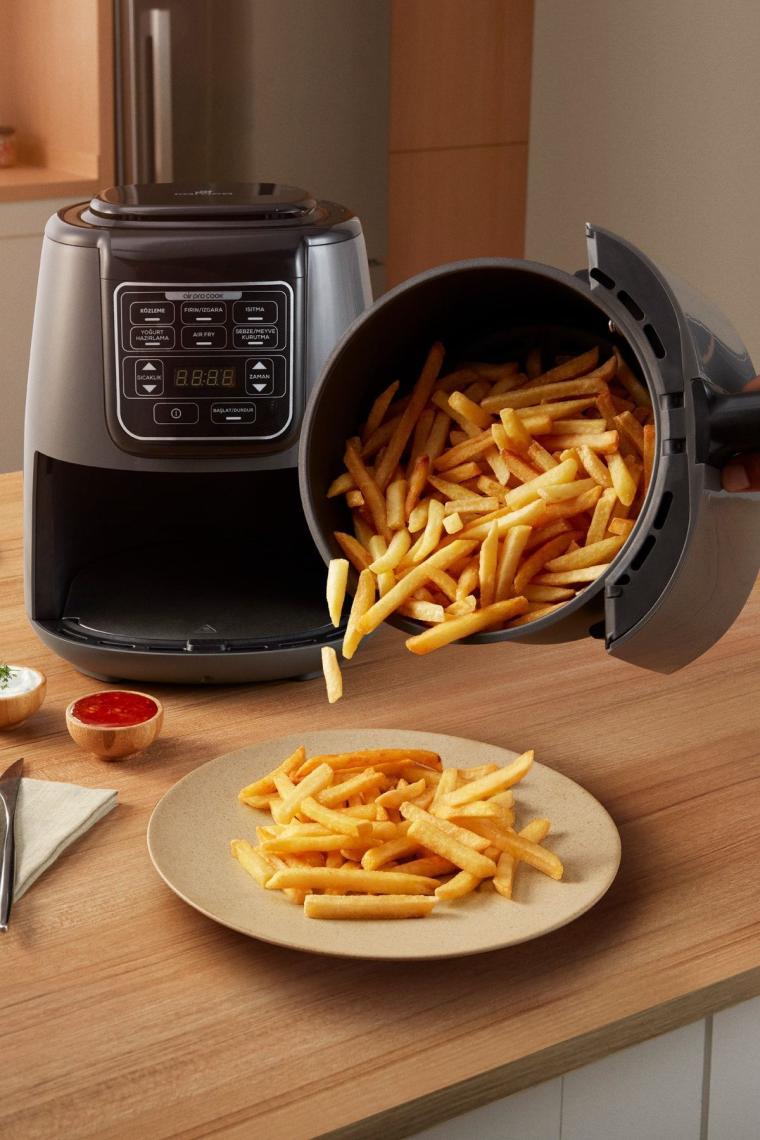 Karaca Air Pro Cook Köz XL Airfryer Black Shine 4 Kişilik