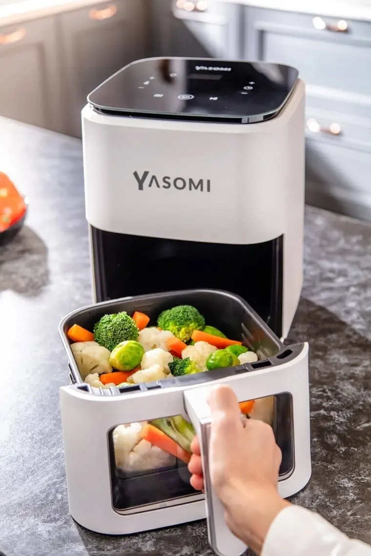 Yasomi Y35 Pro Beyaz Wifi'li 1350W 3,5 Litre Camlı Airfryer Fritöz ( Türkiye Garantili)