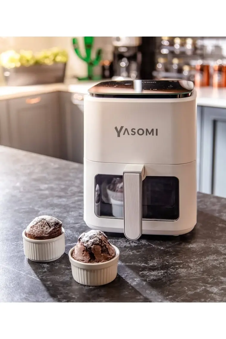 Yasomi Y35 Pro Beyaz Wifi'li 1350W 3,5 Litre Camlı Airfryer Fritöz ( Türkiye Garantili)