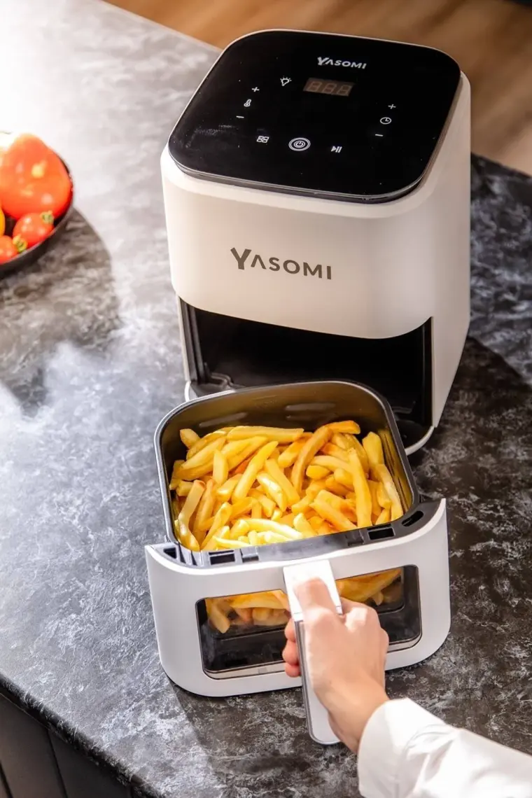 Yasomi Y35 Pro Beyaz Wifi'li 1350W 3,5 Litre Camlı Airfryer Fritöz ( Türkiye Garantili)