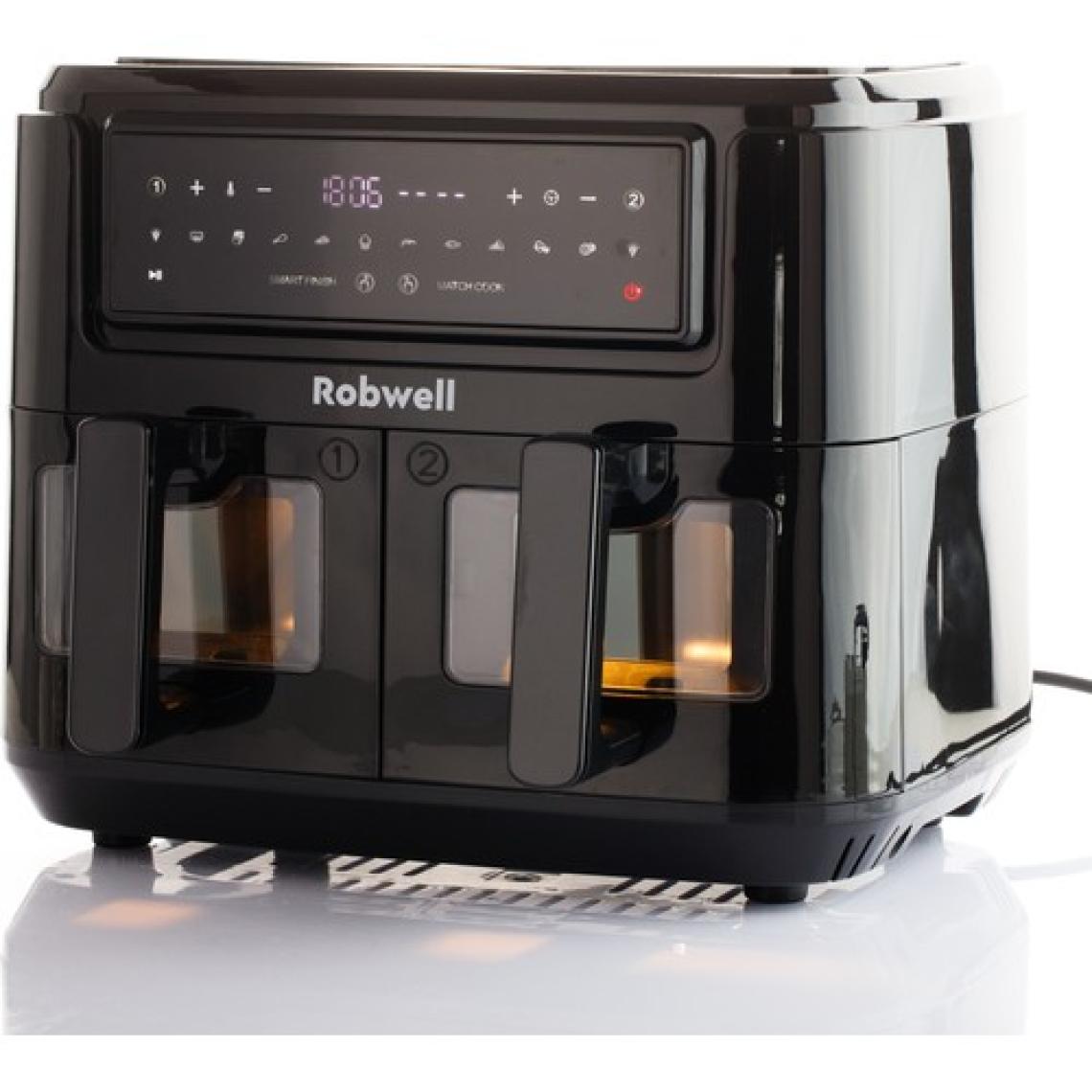 Robx Robwell SE12 2in1 Çift Cam Kapaklı 4.5+4.5 Dijital 9 Litre 2400wat 12 ön Program Air Fryer