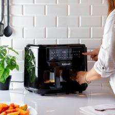 Robx Robwell SE12 2in1 Çift Cam Kapaklı 4.5+4.5 Dijital 9 Litre 2400wat 12 ön Program Air Fryer