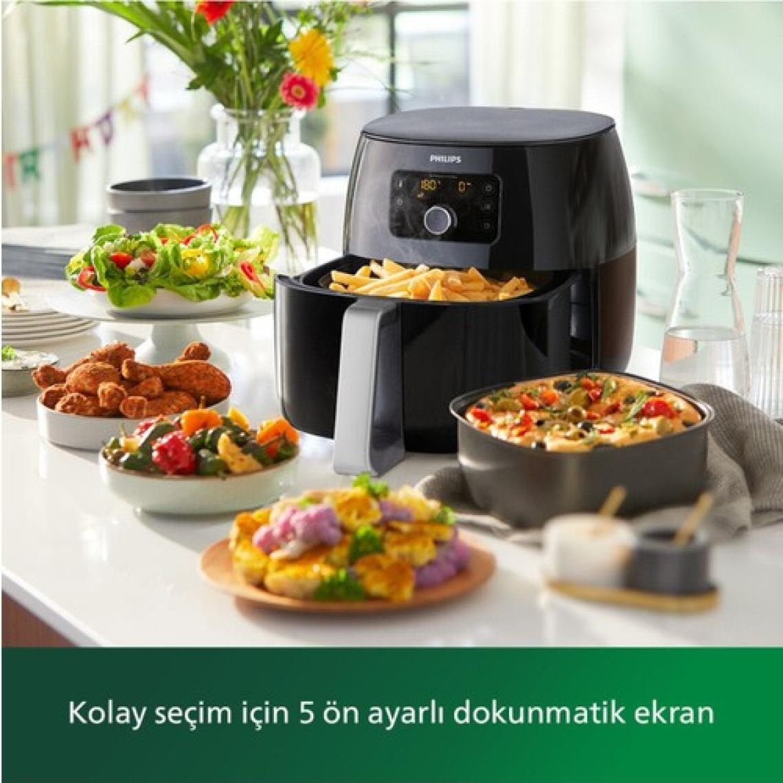 Philips Avance Collection HD9650/90 XXL Airfryer 7.3 Lt Tek Hazneli Yağsız Pişirme ve Otomatik Kapanma Özellikli Fritöz
