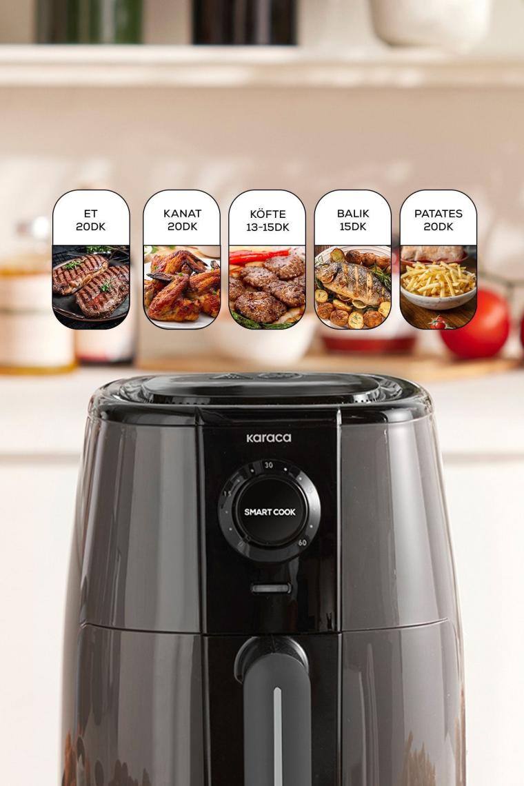 Smart Cook 2.2 Lt Airfryer Space Gray