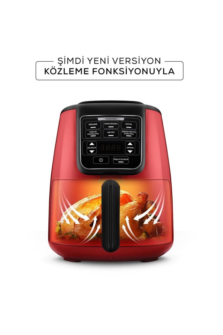 Karaca Air Pro Cook Köz XL Airfryer Ruby 4 Kişilik Fritöz