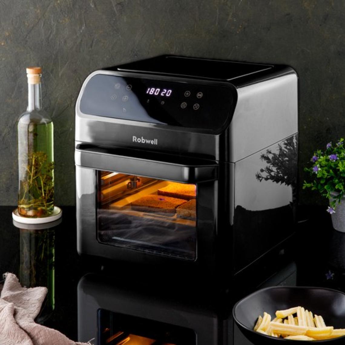 Robx Robwell As29 12 Litre Tavuk Çevirme Şiş Kebap Dönen Patates Sepetli Airfryer
