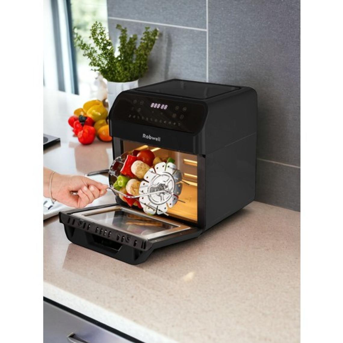 Robx Robwell As29 12 Litre Tavuk Çevirme Şiş Kebap Dönen Patates Sepetli Airfryer