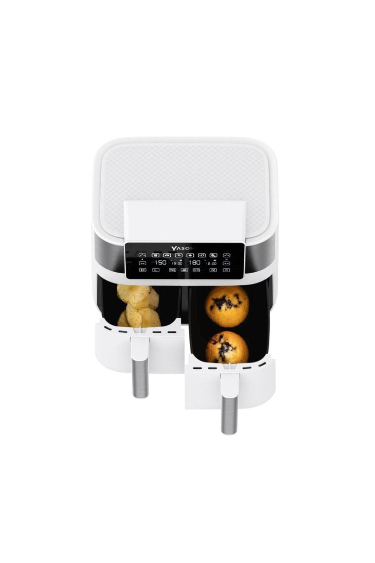Yasomi Y80 Siyah 8 Litre 2850W Çift Hazneli ve Çift Motorlu Dokunmatik Airfryer Fritöz