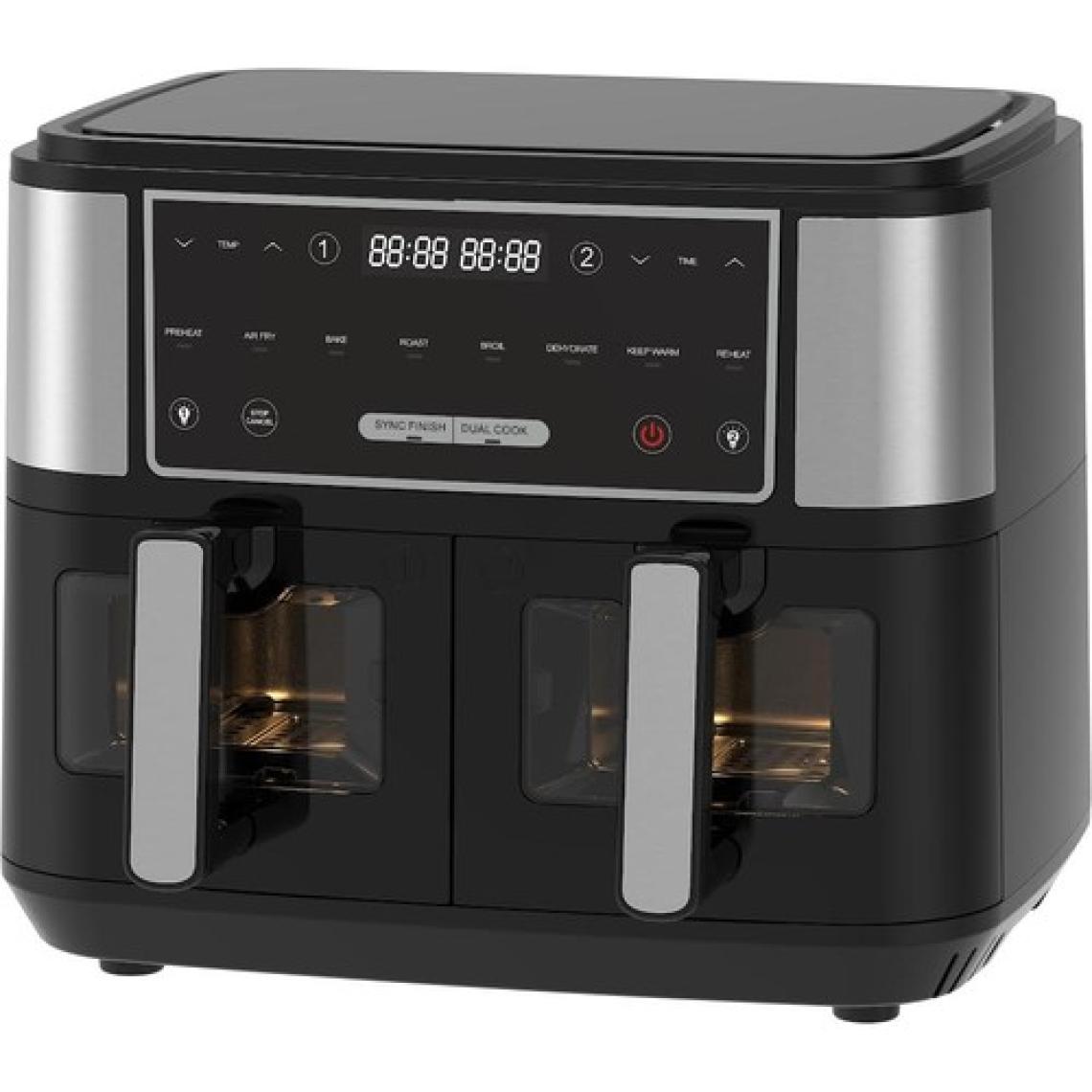 Hutt D10 Çift Hazneli Air Fryer Yağsız Fritöz (4.5 + 4.5 ) 9 Lt. 8 adet Pişirme Programlı