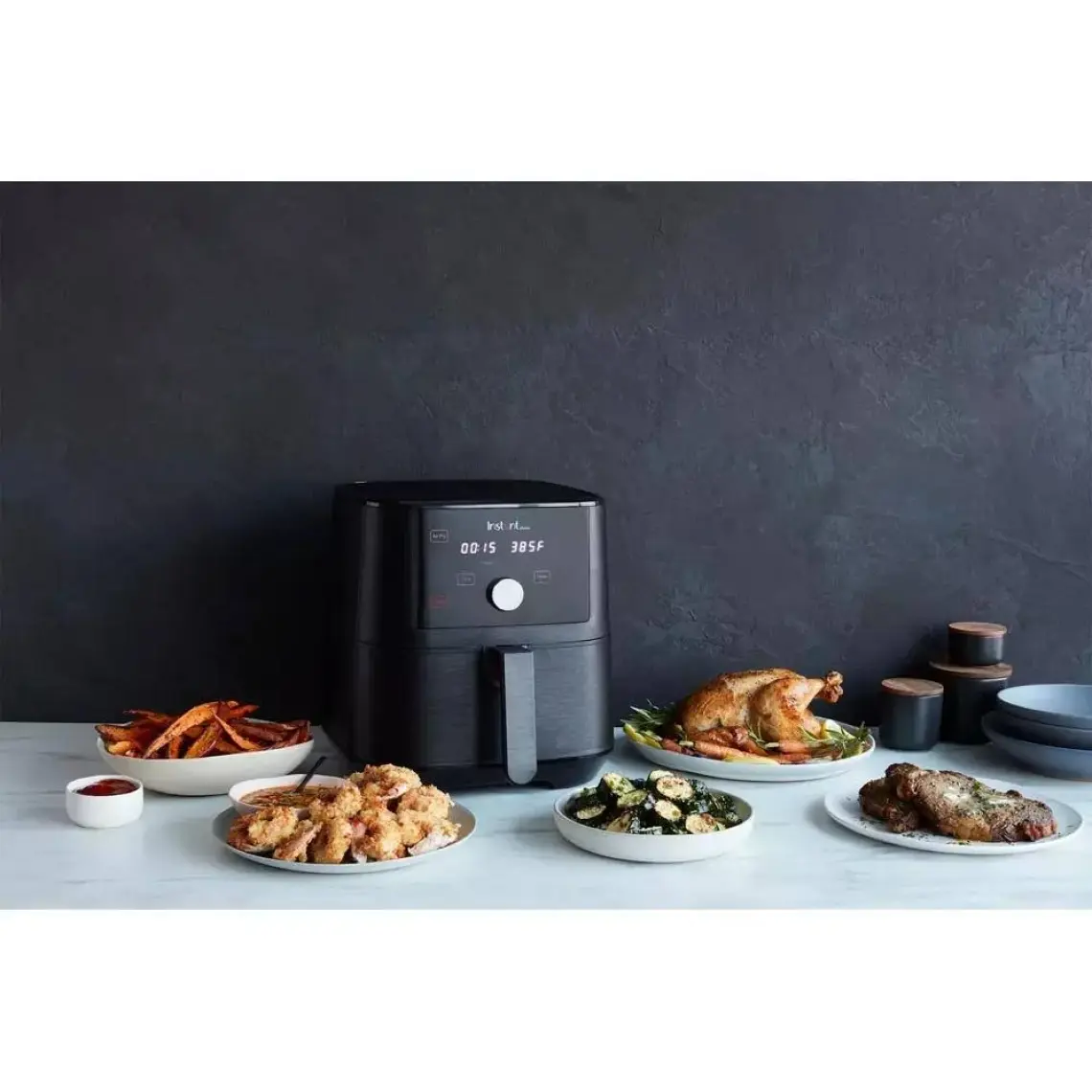 Instant Vortex 4'ü 1 Arada 3.8 Litre İşlevli Yapışmaz ve Yıkanabilir Sepetli Air Fryer