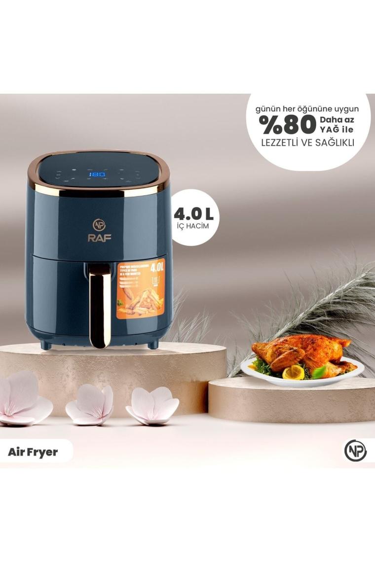 Raf R5007 Dokunmatik Ekran 4.0l Airfryer 1500w Yağsız Kızartma & Sıcak Hava Fritözü