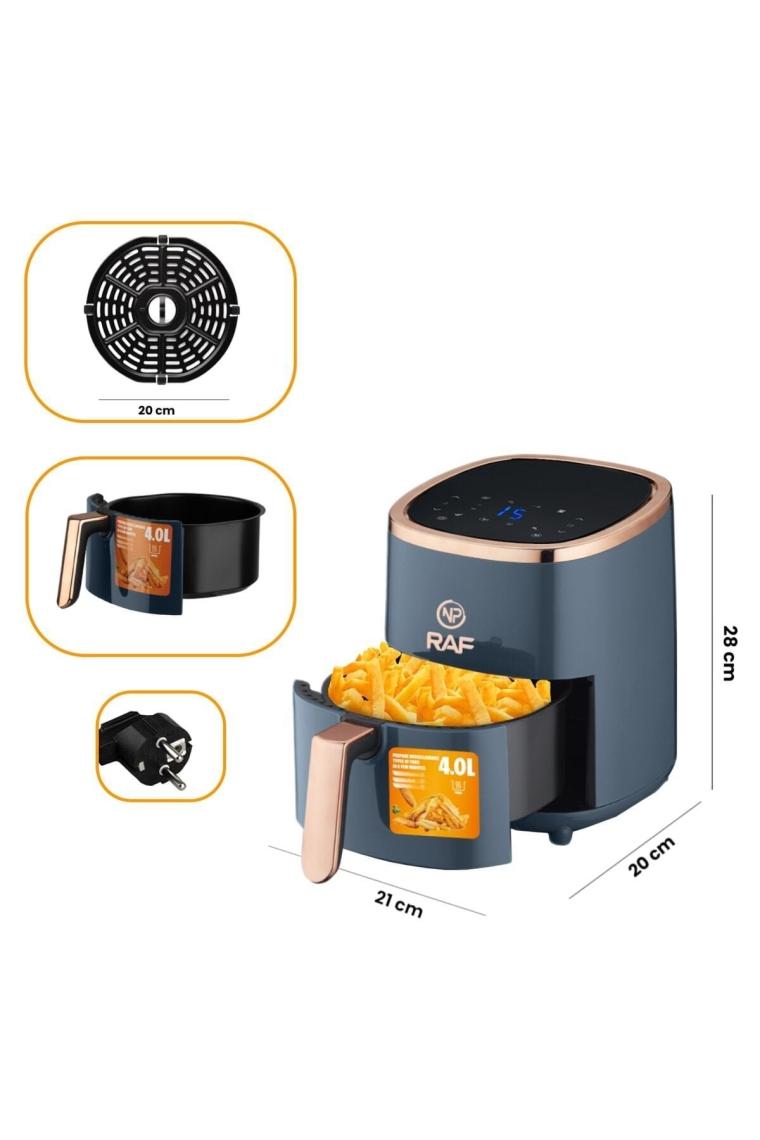 Raf R5007 Dokunmatik Ekran 4.0l Airfryer 1500w Yağsız Kızartma & Sıcak Hava Fritözü