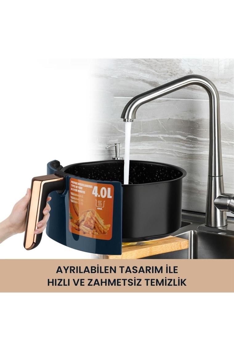 Raf R5007 Dokunmatik Ekran 4.0l Airfryer 1500w Yağsız Kızartma & Sıcak Hava Fritözü
