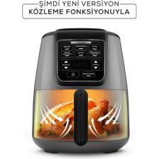 Karaca Air Pro Cook Köz XL Airfryer 4 lt Yağsız Space Gray Black Fritöz