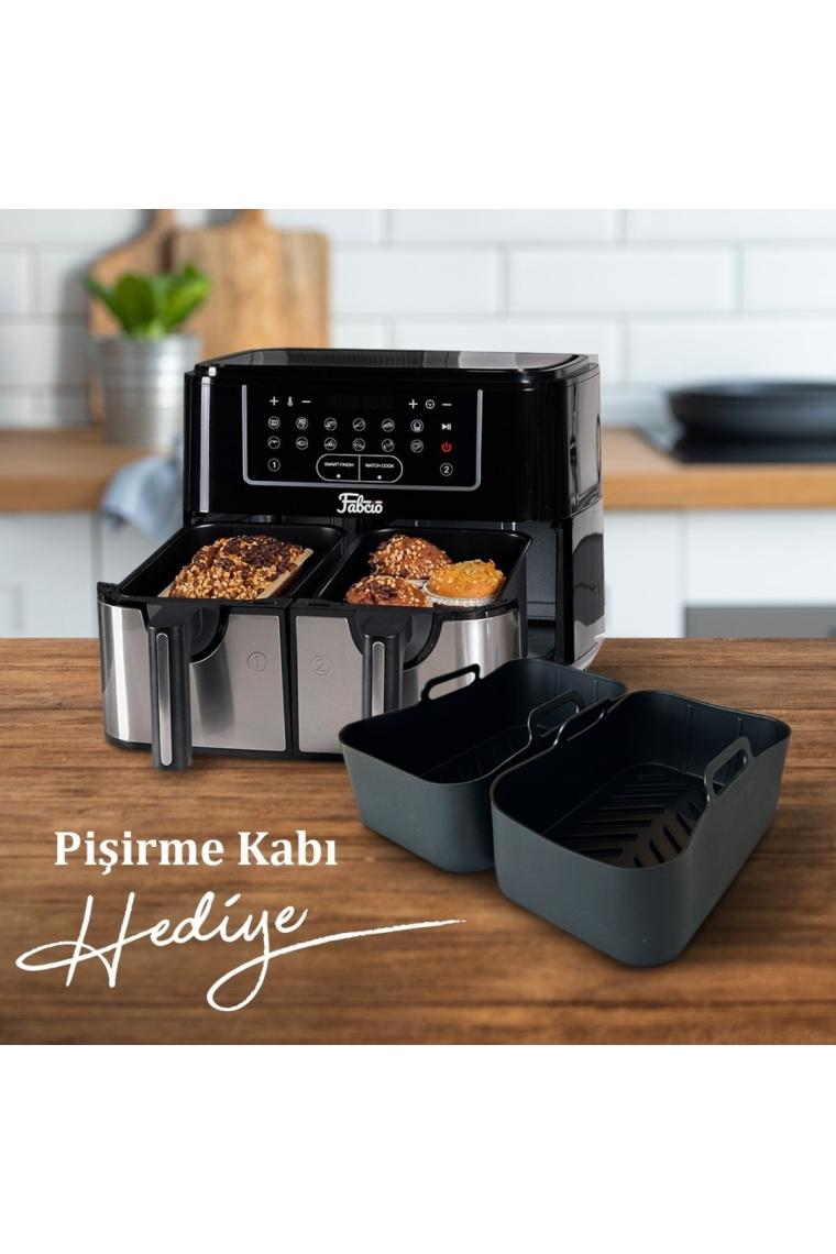 Duo V2 Dokunmatik Ekran 9lt Çift Hazneli Airfryer Yağsız Fritöz