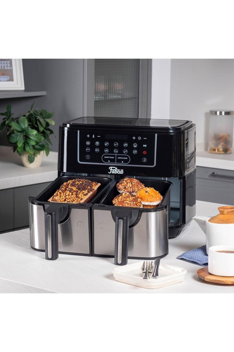 Duo V2 Dokunmatik Ekran 9lt Çift Hazneli Airfryer Yağsız Fritöz