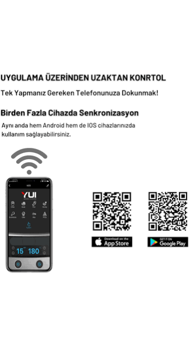 Yui M30 Maxifry Dokunmatik Ekran 6,5 Lt Smart Airfryer Yağsız Fritöz 1800W (Yui Türkiye Garantili)