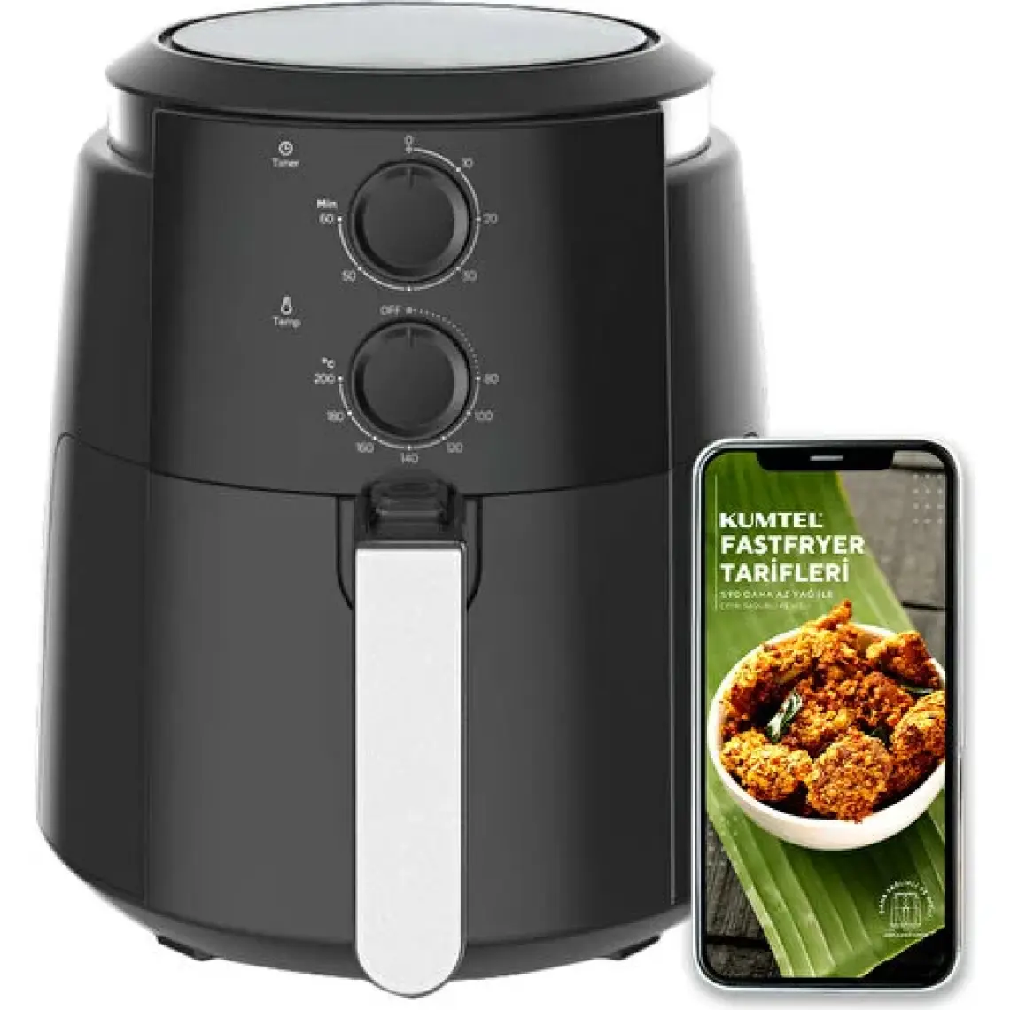 Kumtel Fastfryer XL HAF-01 Airfryer 5.5 lt Yağsız Fritöz