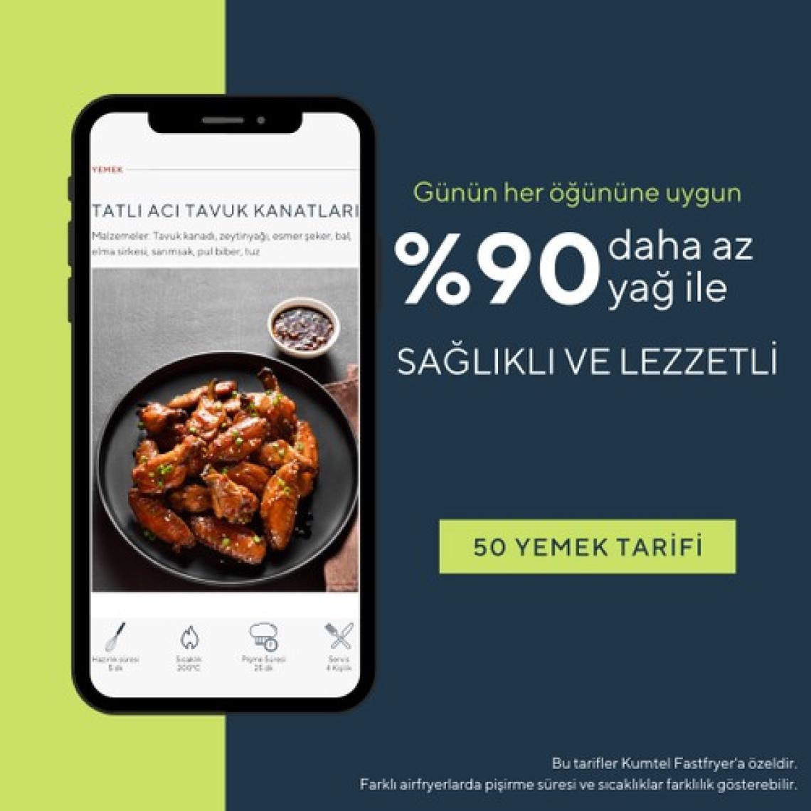 Kumtel Fastfryer XL HAF-01 Airfryer 5.5 lt Yağsız Fritöz