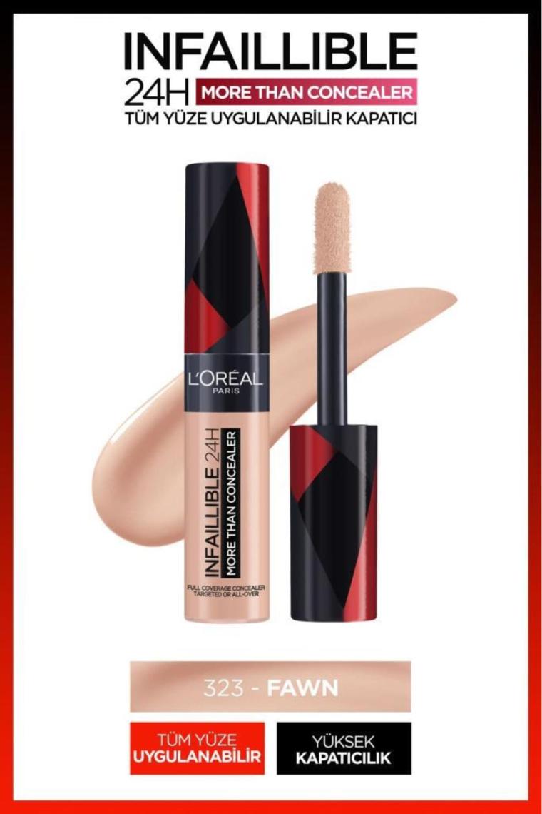 Loreal Paris Infaillible More Than Concealer 323 Fawn Tüm Yüze Uygulanabilir Kapatıcı