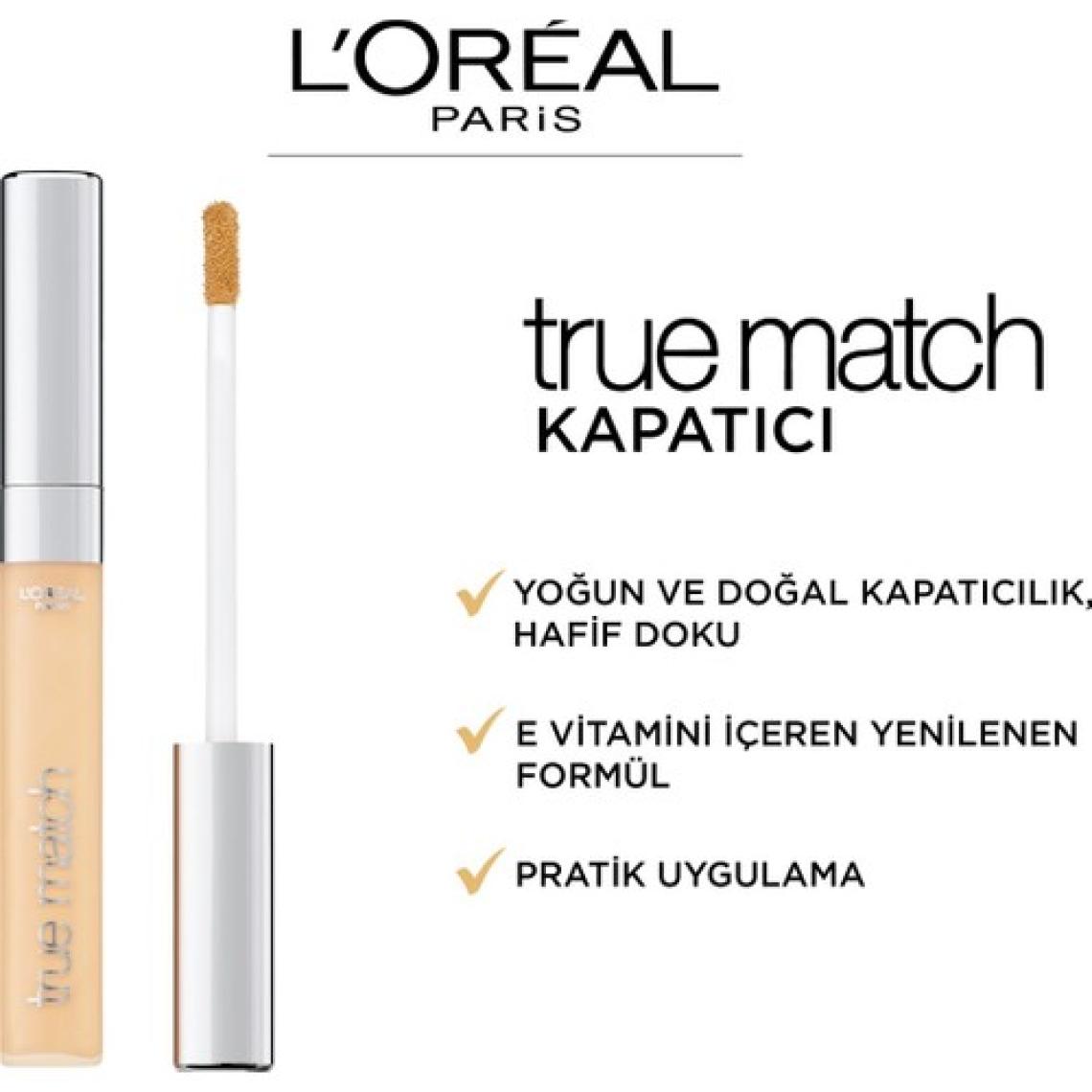 Loreal Paris True Match Concealer 1N Ivory Kapatıcı