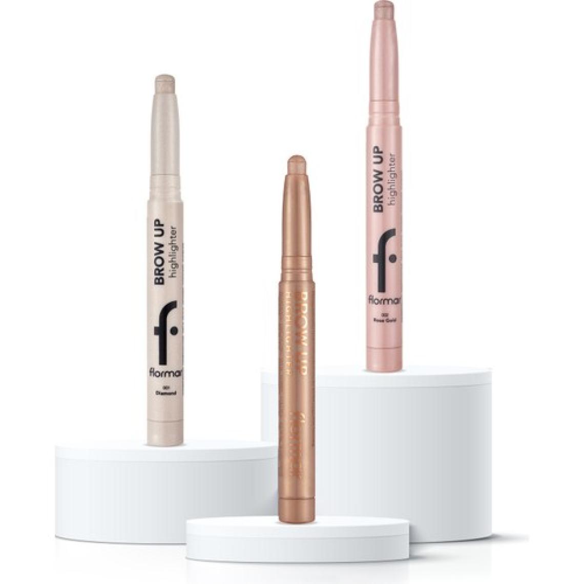 Flormar Kremsi Dokulu Brow Up Highlighter Pencil Aydınlatıcı Kalem Seti- Champagne/ Diamond/ Rose Gold (000-001-002 Üç Renk)