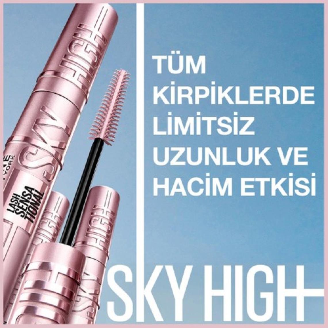 Maybelline New York Lash Sensational Sky High Maskara + Mini Tattoo Liner Jel Göz Kalemli Set