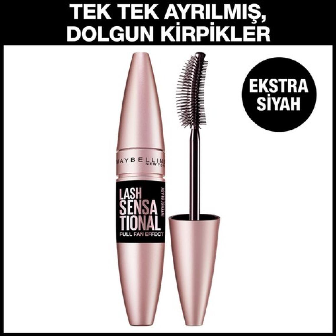 Maybelline New York Lash Sensational Intense Black Maskara - Ekstra Siyah + Mini Tattoo Liner Gel Pencil