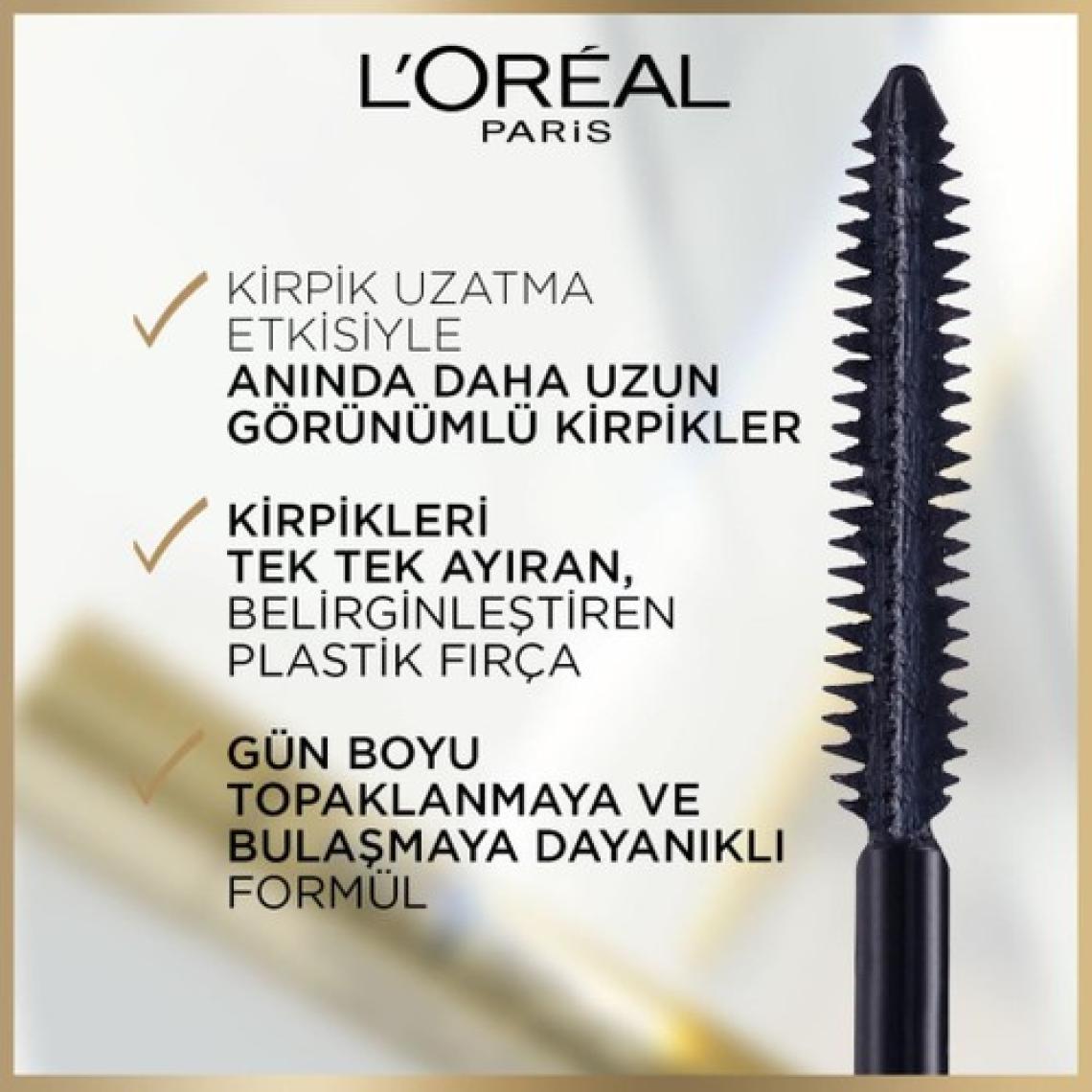 L'Oréal Paris Mascara Telescopic Black +  ınfaillible Automatic Jel Göz Kalemi - Kahverengi