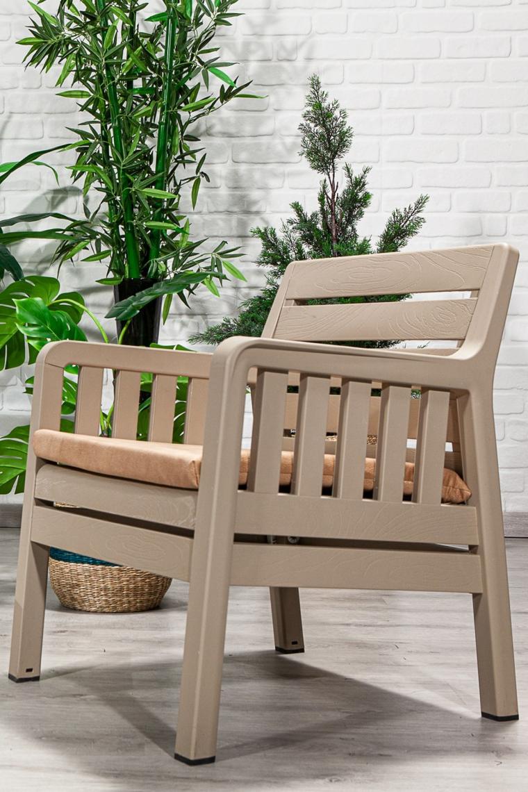 Lara 1 1 S Bahçe Takımı Balkon - Bahçe - Teras Mobilyası / Cappucino