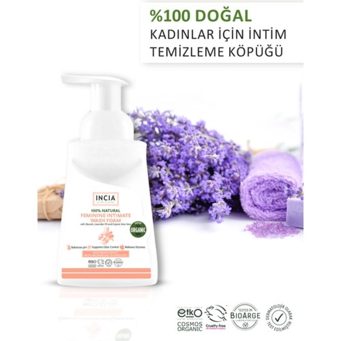 INCIA %100 Doğal Kadınlar İçin İntim Yıkama Köpüğü 200 ml