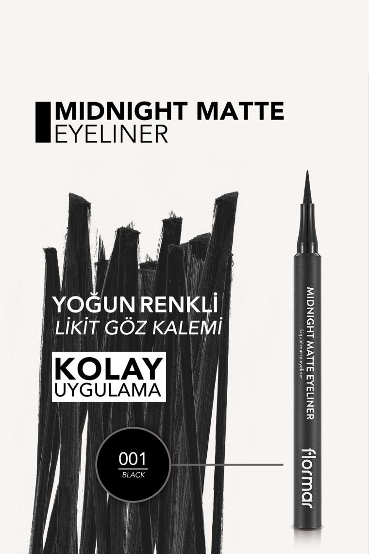Flormar Midnight Matte Black Eyeliner