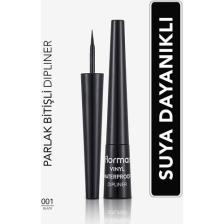 Vinyl Yoğun Renk Veren Suya Dayanıklı Parlak Eyeliner (001 Black) 8690604536498