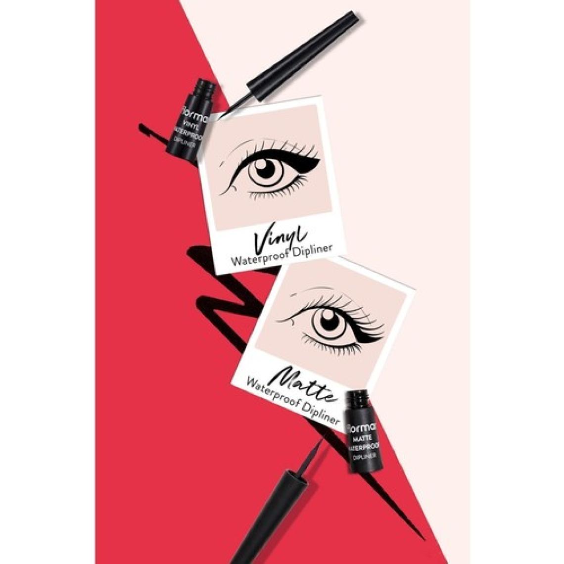 Vinyl Yoğun Renk Veren Suya Dayanıklı Parlak Eyeliner (001 Black) 8690604536498
